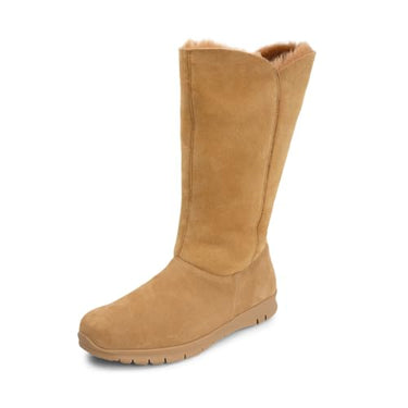 VITAFORM Lammfell Boots Damen – Gefütterte Stiefel für Damen – Rutschhemmend, Leicht und besonders Warm beige/taupe 40 im Sale